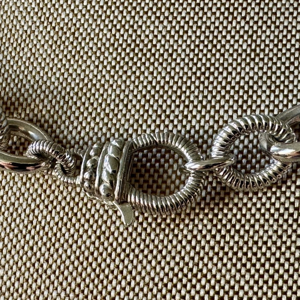 Judith Ripka Classic 100g 925 Silver Chunky Heavy Link Necklace  18” - Picture 3 of 12